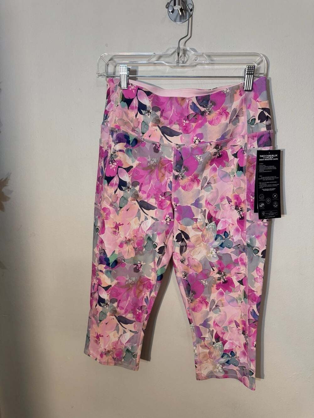 Skechers GoWalk High-Waisted Capri Leggings Floral Size L